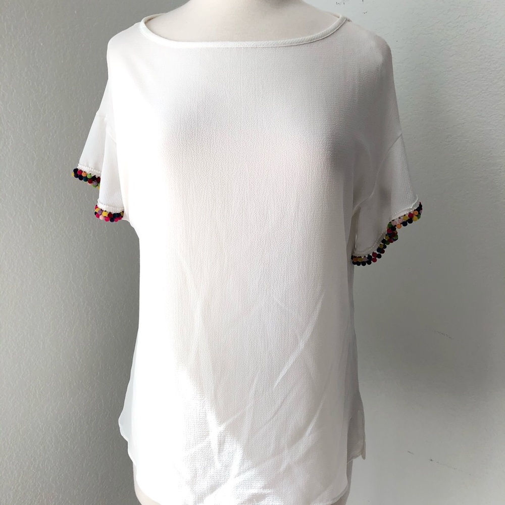 Kay Celine Pom Sleeve Blouse